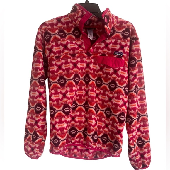 PATAGONIA Aberdeen Aztec Synchilla Snap T Pullover Small Southwestern Tribal - Picture 2 of 6